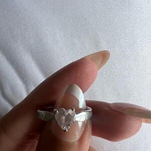 Beautiful Heart-Shaped Silver Ring - With Bible Verse Around It 💍
